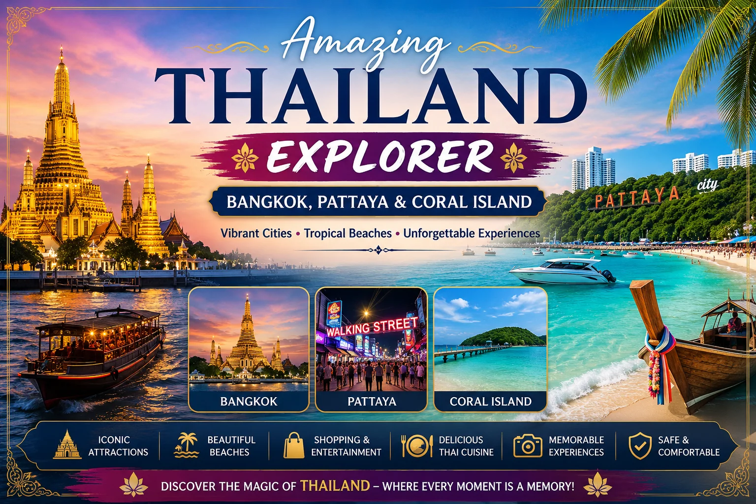 Amazing Thailand Explorer - Bangkok, Pattaya &amp; Coral Island